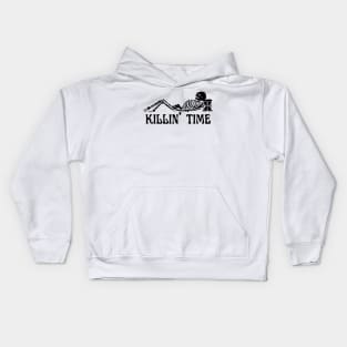 Grave Art - Skeleton Hourglass "Killin' Time" Kids Hoodie